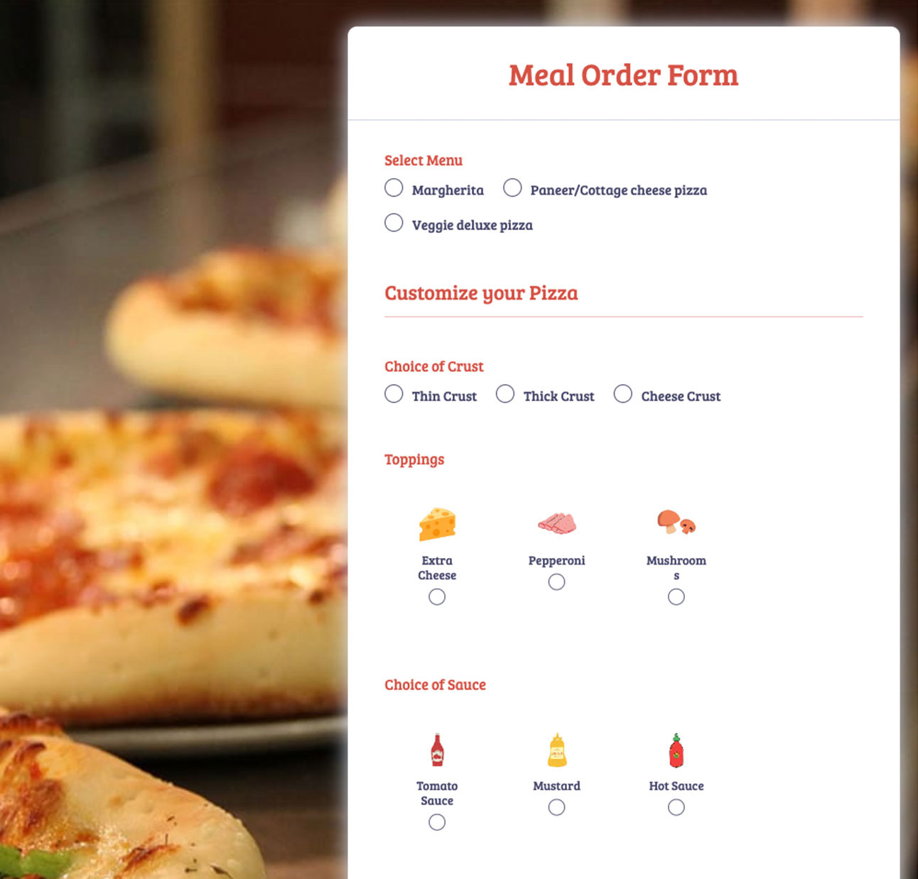 E-commerce forms