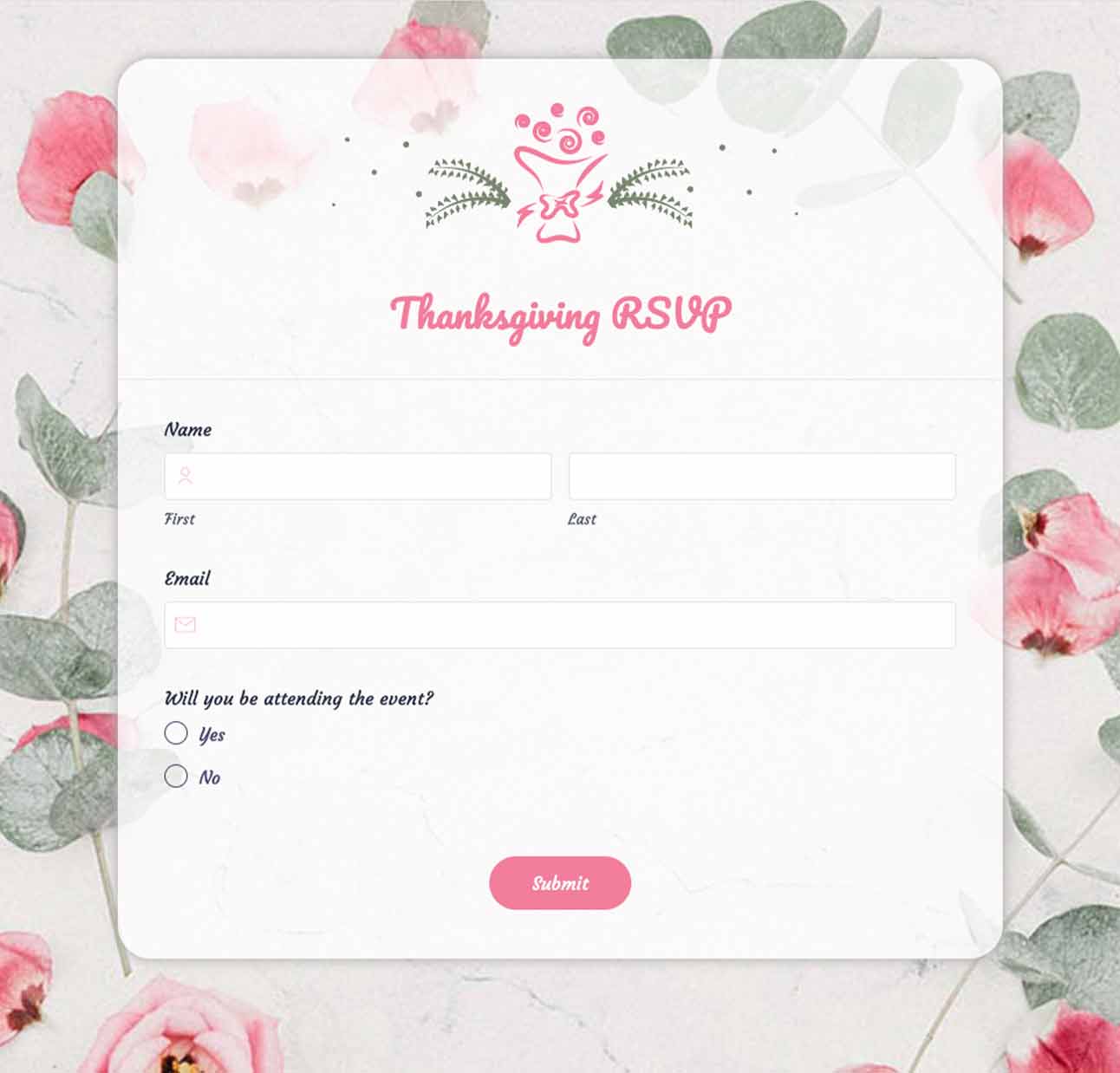 Thanksgiving forms